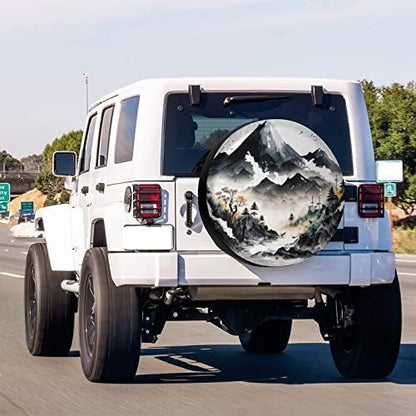 Delerain Spare Tire Cover Mountain Wheel Covers Waterproof Dust-Proof UV Sun - Image 3