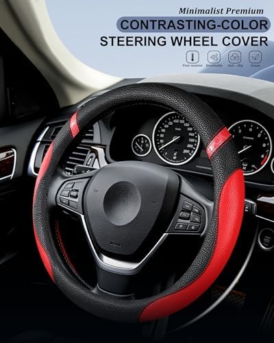 Steering Wheel Cover for Women Leather Universal Steering Wheel Cover for Car - Image 3