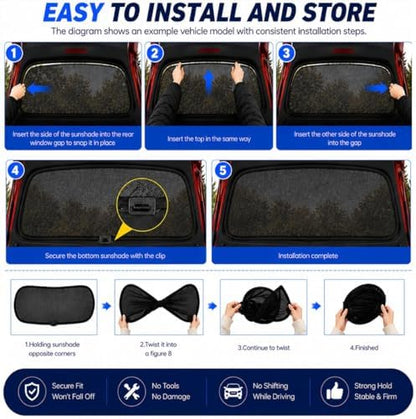 Rear Window Shade for Ford F150 2016-2024 Breathable Mesh Sunshade - Image 6