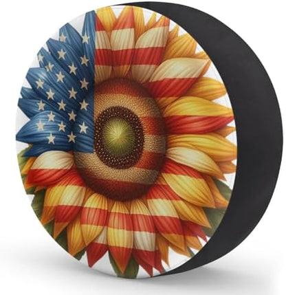 Sunflower Spare Tire Cover 16in Spare Wheel Covers Tire Storage Cover - Image 2