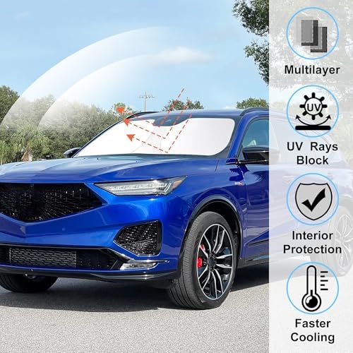 Windshield Sun Shade for 2014-2019 2020 Acura MDX Accessories - Image 2