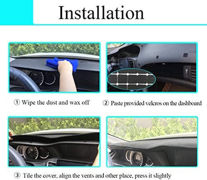 Yiz Dash Cover Mat for Ford F150 F250 F350 Bronco 1992-1997 J20 - Image 6