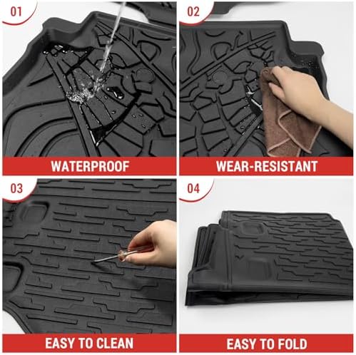 Cargo Mat with Floor Liner Compatible with 2021-2025 Jeep Wrangler JL Unlimited - Image 5