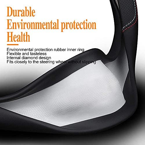 Carodi Latest Nappa Leather car Steering Wheel Cover, Stylish Non-Slip Leather - Image 4