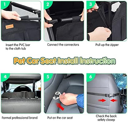 Dog Car Seat Puppy Portable Pet Booster Car Seat - Image 2