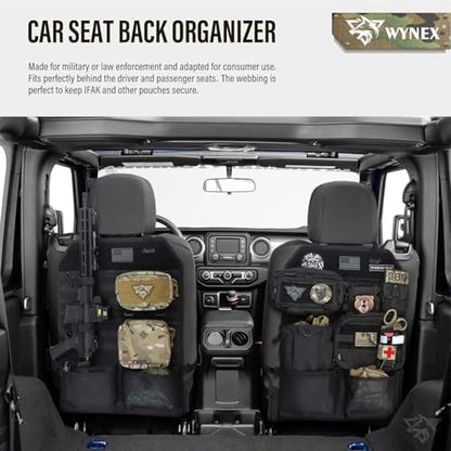 WYNEX Molle Seat Back Car Organizer Fit Most Car F150 Jeeps Pickups Trucks - Image 3