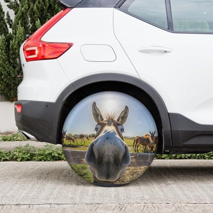 cfpolar Spare Tire Cover Funny Donkey Wheel Covers Protectors Waterproof - Image 7