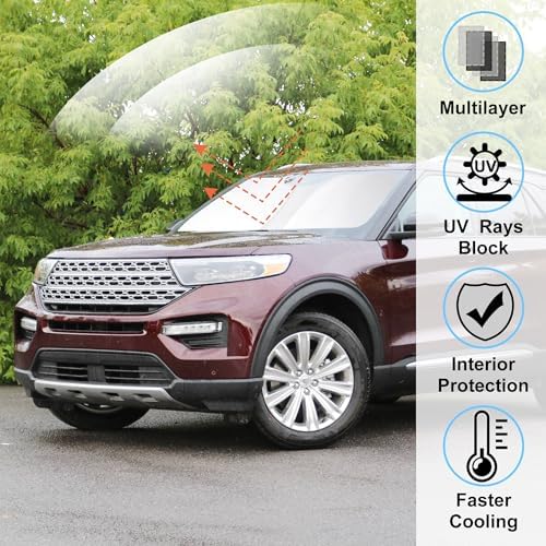 Windshield Sun Shade for 2020-2026 Ford Explorer Accessories - Image 2