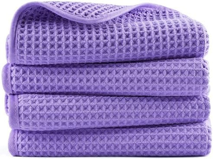 POLYTE 430 GSM Poly Blend Microfiber Quick Dry Waffle Hand Towel, 16x30 in by Polyte