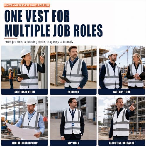 AYKRM 12 colour High visibility viz vest hi vis viz reflective work - Image 4