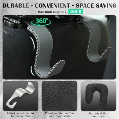 Car Seat Headrest Hook 55lb Heavy Duty Metal Hanger - Image 3