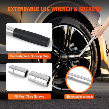Nilight Scissor Jack for Car 1.5 Ton 3307 lb Lift Jack w Ratchet Lug Wrench - Image 4