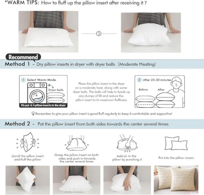MIULEE 14x14 Inch Throw Pillow Insert - Image 6