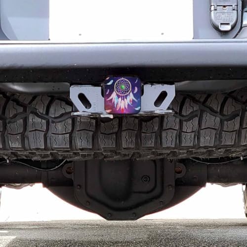 Tow Hitch Covers Dream Catcher, Colorful Galaxy Space Feather Dreamcatcher Auto - Image 6