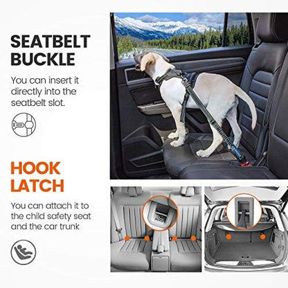 IOKHEIRA Dog Seatbelt, Updated Adjustable Harness Reflective Bungee Dog Car - Image 6