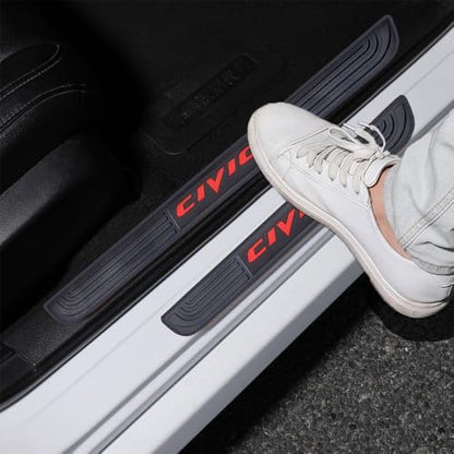 4pcs/Set Car Door Sill Plate Protectors by MASLEVAU