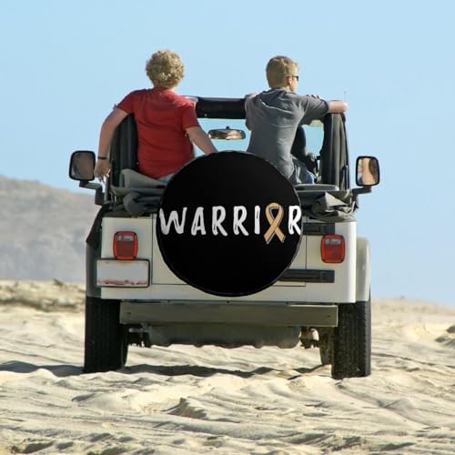 Warrior Childhood Cancer Awareness Tire Covers, Dust-Proof Weatherproof Wheel - Image 6