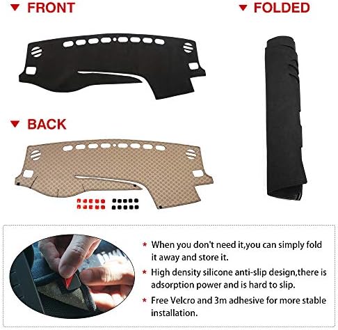 CARTIST Dashboard Cover Mat for 2014-2017 2018 2019 Toyota Highlander - Image 7