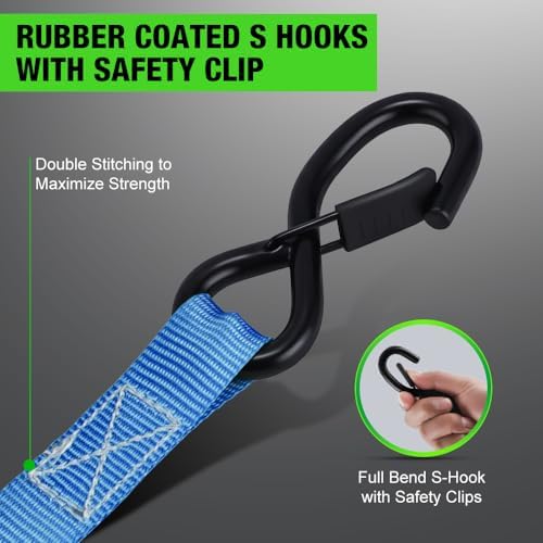 Retractable Ratchet Straps 1in x 10ft - Image 3