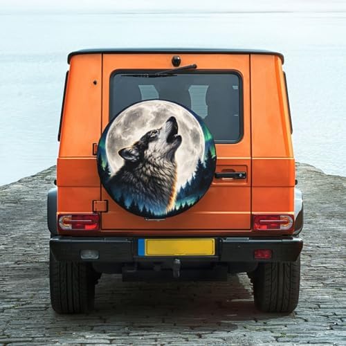 Wolf Spare Tire Cover Weatherproof Wheel Protectors Universal Wheel Covers - Image 6