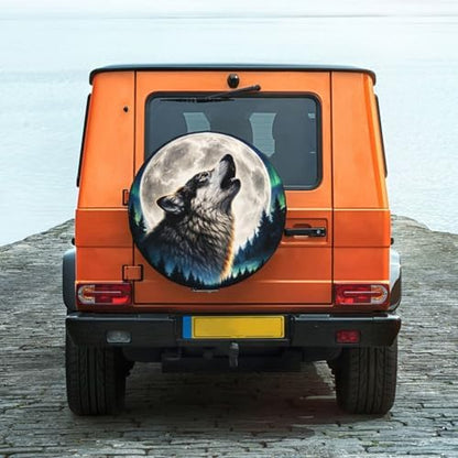 Wolf Spare Tire Cover Weatherproof Wheel Protectors Universal Wheel Covers - Image 6
