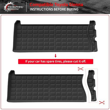 Cargo Mat & Backrest Mats for 2021-2026 Toyota Sienna 7&8 Seats - Image 4