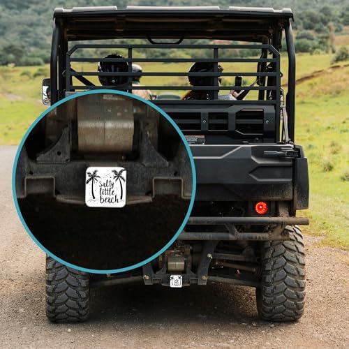 Salty Little Beach Hitch Receiver Cover 2" Tropical Palm Trees Trailer Hitch - Image 5