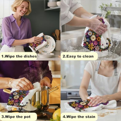 Gifts for Cat Lovers Kitchen Towels, Cat Gifts for Women Hand Towels - Image 6
