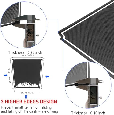 Dashboard Mats for Subaru Crosstrek Accessories 2018-2023, Forester 2019+ - Image 5