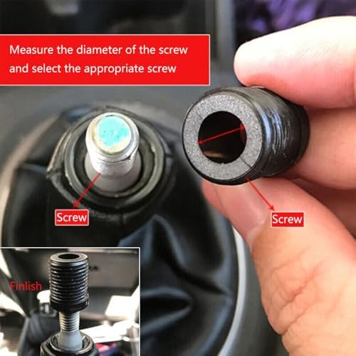 Universal Aluminum Slotted Pistol Grip Handle Manual MT Gear Stick Shift Knob - Image 5