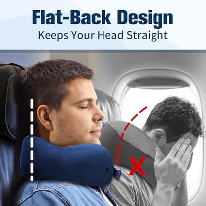 Cirorld Neck Pillow for Traveling, Travel Pillows for Airplanes Blue - Image 4