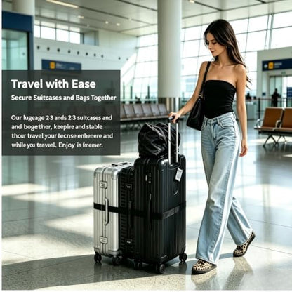 Luggage Straps 3 PCS for Suitcases TSA Approved 2 Short & 1 Long Adjustable - Image 3
