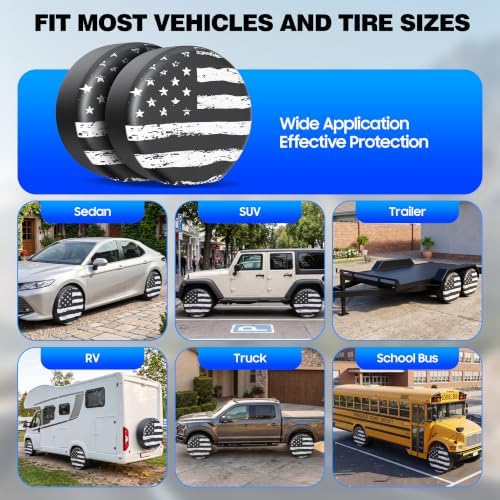 Moonet PVC Leather Tire Cover, Universal Fit27-29 - Image 3