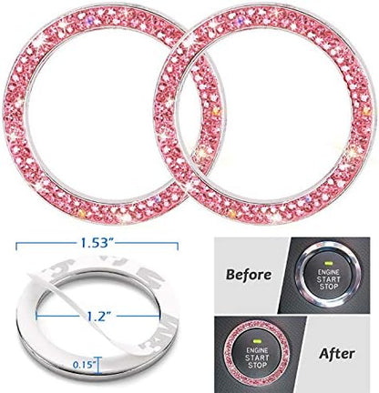 ToBeQueen Pink Accessories Set for Women -15pcs, Head Rest Rings, Car Adapter - Image 7