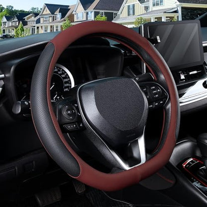 SEG Direct D Shaped Steering Wheel Cover 14.5-15 inch by SEGDirect