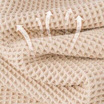 MICROFI New Microfiber Waffle Bath Towels, 2 Pieces, Fast Drying, Lint Free 430 - Image 2