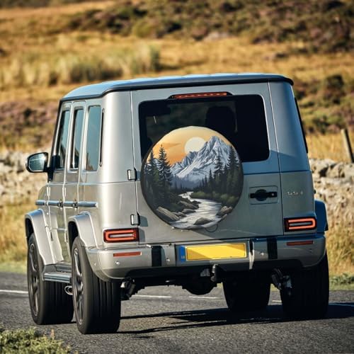 Mountains Nature Sunset Scenery Spare Tire Cover Weatherproof Universal Wheel - Image 7