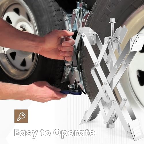 RV Wheel Chock XL Fit 3.5” to 17” Camper Wheel Chock Stabilizer Scissor - Image 4