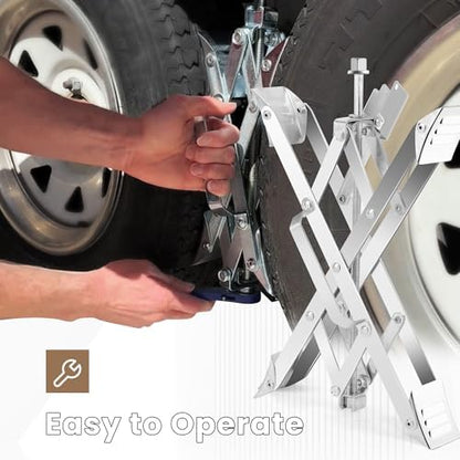 RV Wheel Chock XL Fit 3.5” to 17” Camper Wheel Chock Stabilizer Scissor - Image 4