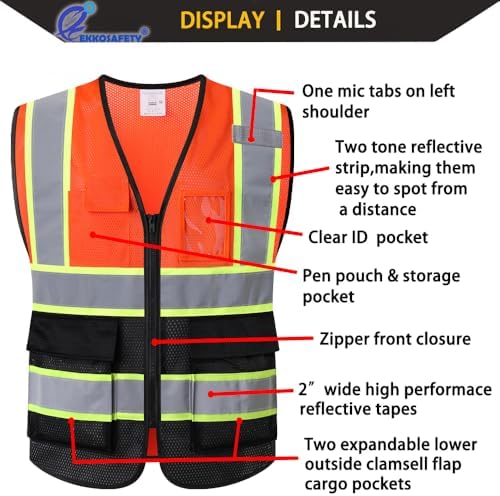 Hi Vis Reflective Safety Vest for Men Women - Image 3