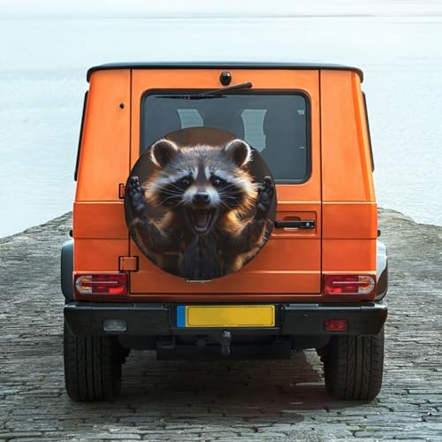 Funny Raccoon Spare Tire Cover Raccoon Wheel Protector - Image 6
