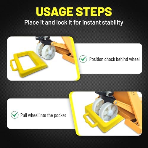 ROBLOCK Pallet Jack Chock Heavy Duty Wheel Chock, Pallet Jack Stopper - Image 6