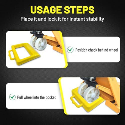 ROBLOCK Pallet Jack Chock Heavy Duty Wheel Chock, Pallet Jack Stopper - Image 6
