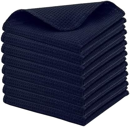 PurpleEssences Solid Kitchen Cloths, Dish Cloth 12x12 Set of 8 by PurpleEssences