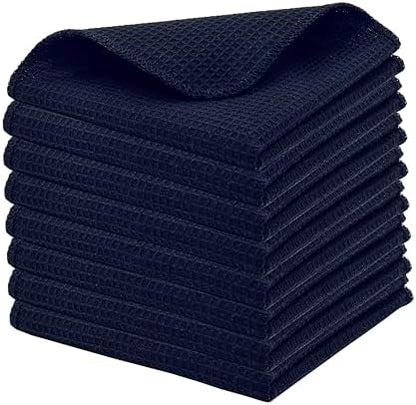 PurpleEssences Solid Kitchen Cloths, Dish Cloth 12x12 Set of 8 by PurpleEssences