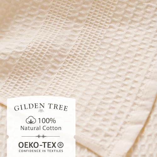 GILDEN TREE Waffle Towels for Bathroom, 100% Cotton Quick Dry Towel, Waffle - Image 2