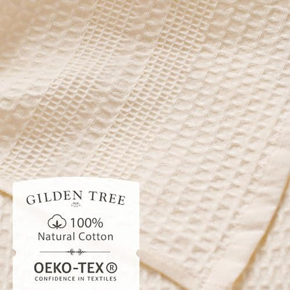 GILDEN TREE Waffle Towels for Bathroom, 100% Cotton Quick Dry Towel, Waffle - Image 2