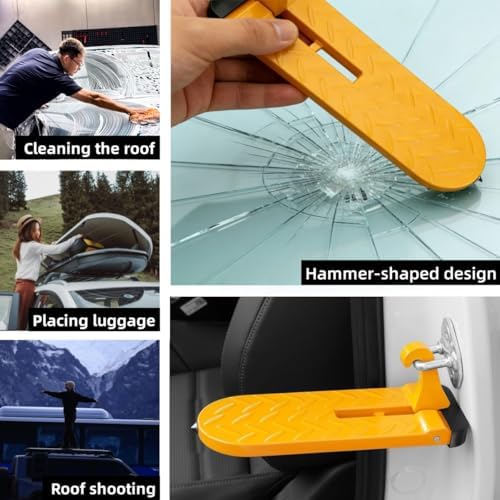 Car Door Step for Roof Access, Extended Folding Door Latch Step, Non-Slip - Image 6