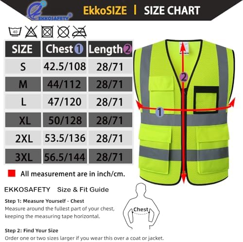 Hi Vis Reflective Safety Vest for Men Women - Image 2