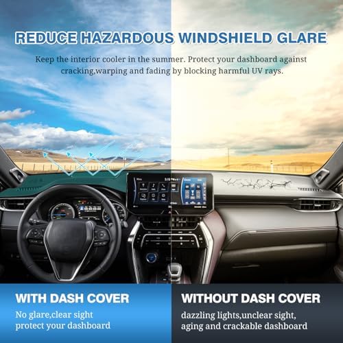 FIILINES Dash Cover Fit for 2021-2024 Toyota Venza, Dashboard Mat Exact Fit for - Image 6